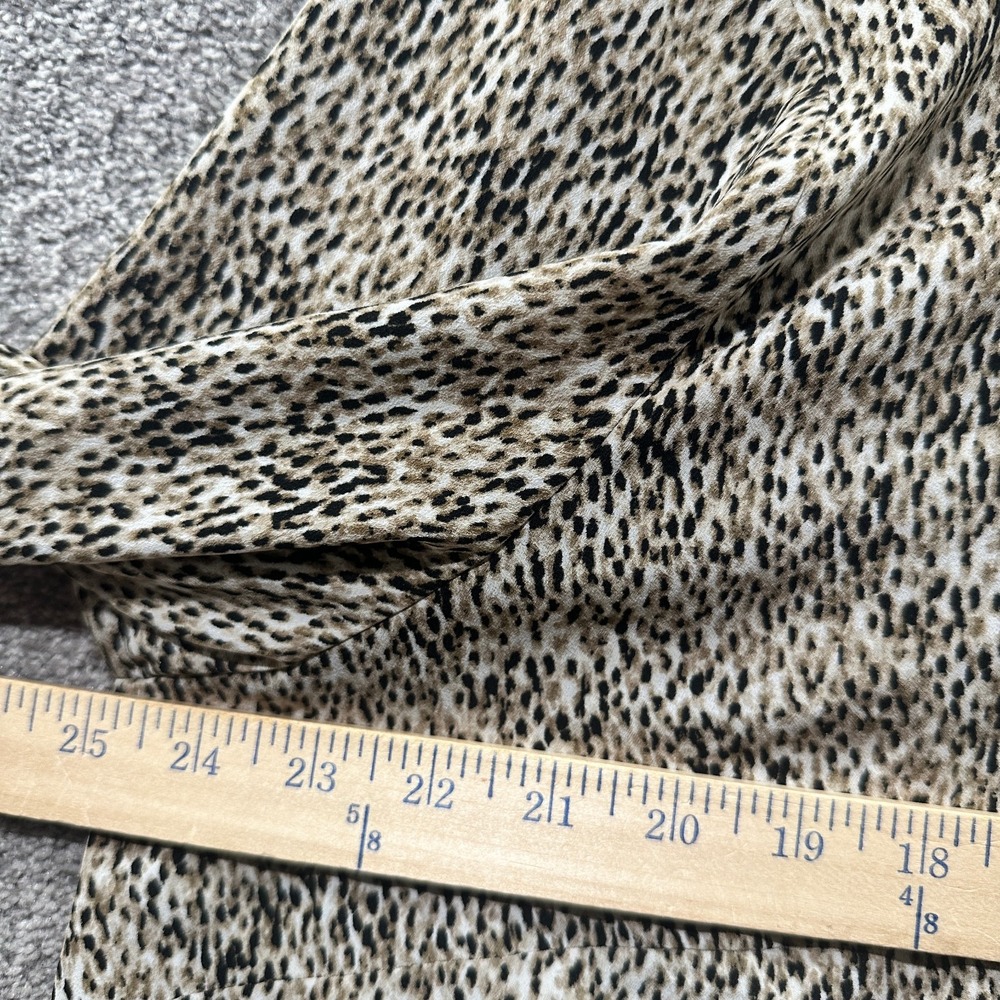 Talbots Blouse Top Women 20W Animal Print Short Sleeve‎ Lightweight Polyester - Picture 7 of 10